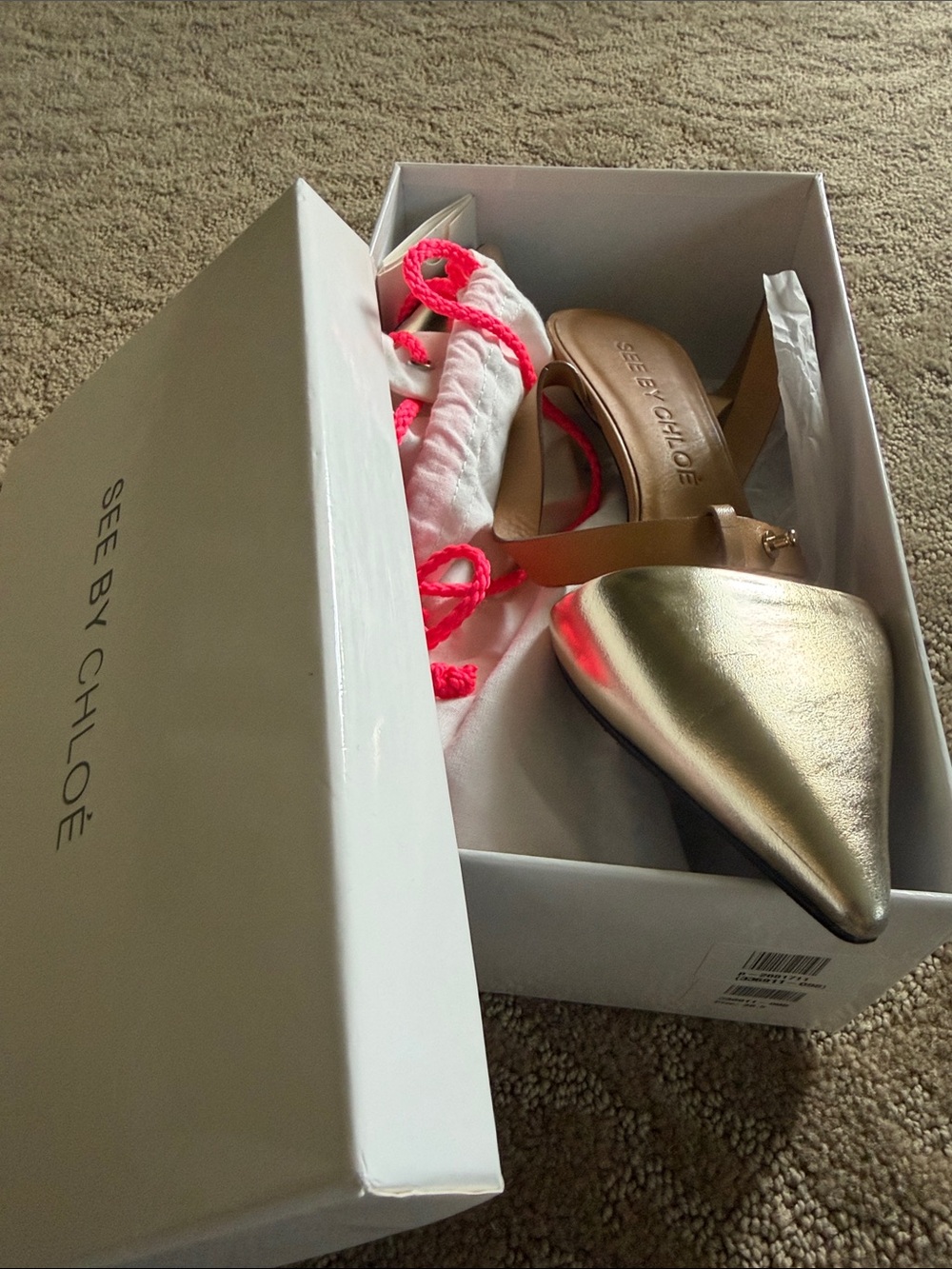 NWT See By Chloe metallic heels